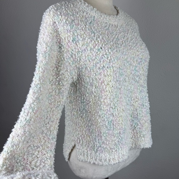 Multi Color Textured Crew Neck Sweater - Picture 4 of 7